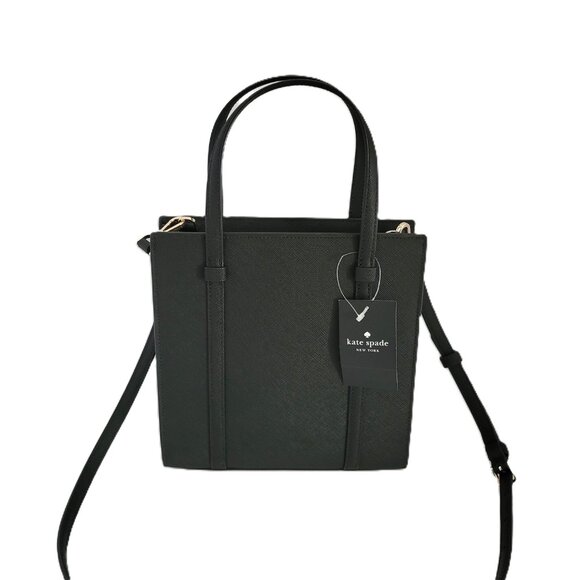 Kate Spade KI926 Kenzie Limited Saffiano PVC Small Tote Crossbody Handbag Black - Picture 4 of 7
